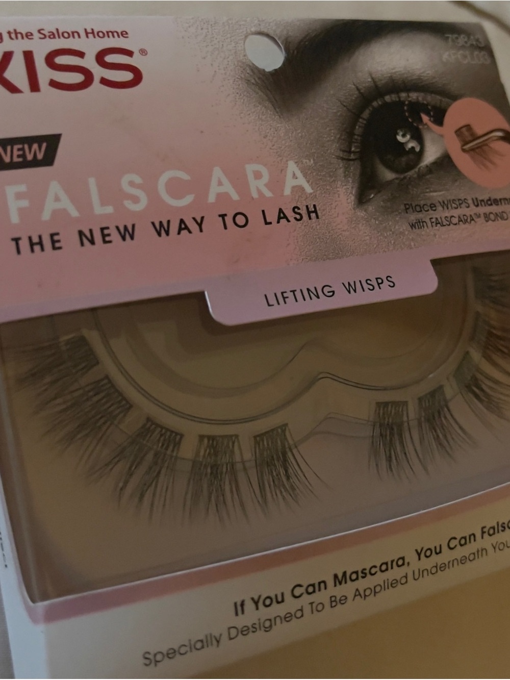 Kiss Falscara Wisps False Lashes - Black and Pink Packaging